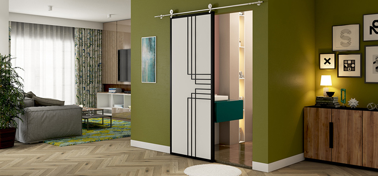 sliding bathroom door installation in Escondido